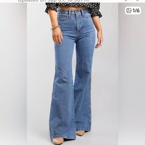 WRANGLER WOMENS WANDERER 622 HIGH RISE FLARE JEANS